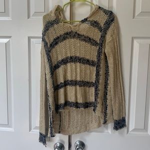 knitted sweater with hood